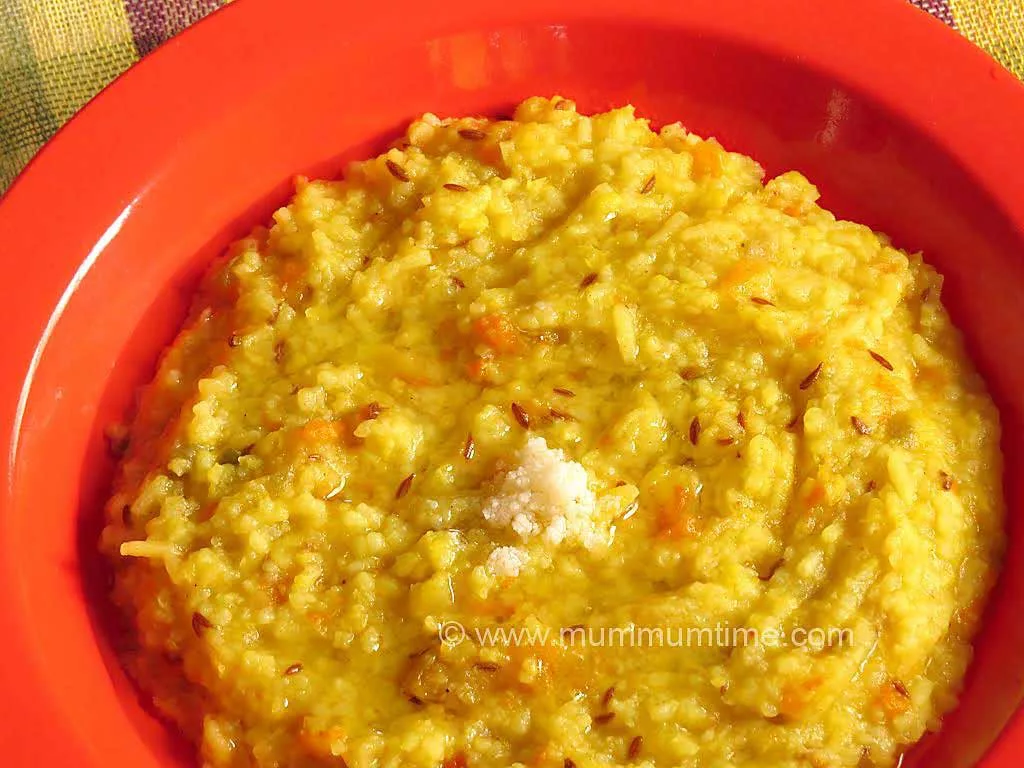 Moong Dal Khichdi Served  in a Plate