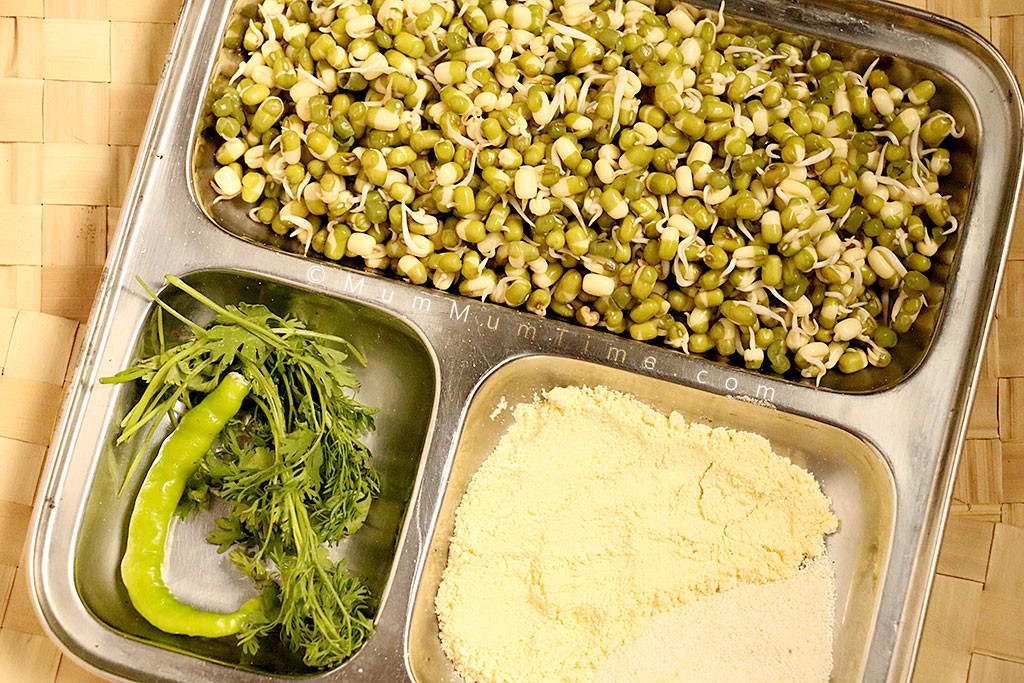 Sprouted Moong Chilla: Ingredients